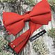 Bright stylish red bow tie. Ties. Handmade_by_richi. Online shopping on My Livemaster.  Фото №2