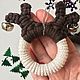 Елочные игрушки макраме «Олени». Елочные игрушки. Macrame Lair. Ярмарка Мастеров.  Фото №4
