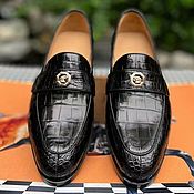 Обувь ручной работы handmade. Livemaster - original item Men`s loafers, made of genuine crocodile leather!. Handmade.