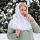 Bonnets: Fashionable cowl-shirt front downy knitted. Hood. Down shop (TeploPuha34). Online shopping on My Livemaster.  Фото №2