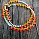  Red Petals. Бусы. Monica BEE accesorio. Интернет-магазин Ярмарка Мастеров.  Фото №2