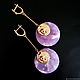'Lilac' earrings acrylic hamsa gilding. Earrings. Mazarine_Blue_Jewelry. Online shopping on My Livemaster.  Фото №2