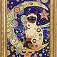 "Кошкина планета" Витражная роспись стекла. Картины. Ирина Васильева. Ярмарка Мастеров.  Фото №5