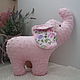 Pink elephant pillow toy, plush stuffed elephant. Gift for newborn. CozyGnomes. My Livemaster. Фото №4