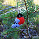 Order Bullfinch keychain. Bullfinch knitted. Nina Rogacheva 'North toy'. Livemaster. . Stuffed Toys Фото №3