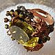Ring 'Limoncello' with lemon citrine and chrysolites, Ring, Voronezh,  Фото №1