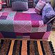 Knitted cross stripe rug in different colors 2. Floor mats. vyazanaya6tu4ka. My Livemaster. Фото №5