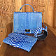 a set of Python. Handbag, clutch purse and bracelet. Crossbody bag. Exotic Workshop Python Fashion. My Livemaster. Фото №4