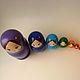 La matrioshka 'arco iris' 7 local (11 cm) 2. Dolls1. matrioska (mir-matrioshki). Ярмарка Мастеров.  Фото №4
