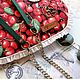 Cherry red garden green bag, Classic Bag, Naples,  Фото №1