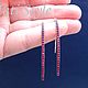 Серьги-продевки c малиновой шпинелью ,,THREADS,,. Серьги-продевки. Tati Style. Ярмарка Мастеров.  Фото №10