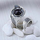 Кольцо серебро: натуральный гранат: уникальный подарок, Кольца, Ереван,  Фото №1