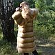 Заказать Шуба с капюшоном из меха сибирской рыжей лисы. Поперечная раскладка. Zimma. Ярмарка Мастеров. . Шубы Фото №3
