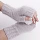 Fluffy knitted mitts made of mink down. Mitts. elenabez. My Livemaster. Фото №4