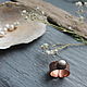 Кольцо Медное Бохо С Жемчугом. Кольца. NadyaBriJewelry. Ярмарка Мастеров.  Фото №8