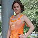 Платье "Оранжевое настроение". Платья. BEAUTY WOOL. Интернет-магазин Ярмарка Мастеров.  Фото №2