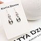 Серьги Katya Dzhon Emotional silver. Серьги классические. Katya Dzhon. Ярмарка Мастеров.  Фото №4