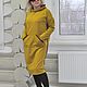 Vestido con capucha de Jersey mostaza Picante'. Dresses. Olga Lado. Online shopping on My Livemaster.  Фото №2