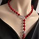 Order Necklace tie with coral. Magical Beauty Gems. Livemaster. . Necklace Фото №3