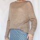 Джемпер "Fancy " №2 капучино с золотом (паутинка. Джемперы. Ирина(shvilinka.knit). Ярмарка Мастеров.  Фото №4