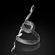 Кольцо серебряное Змея с радужным обсидианом. Кольца. Aventure.Jewelry. Интернет-магазин Ярмарка Мастеров.  Фото №2