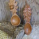 Ложка - Листик. Кухонные наборы. JuniperWoodcarving (woodjuniper). Ярмарка Мастеров.  Фото №5