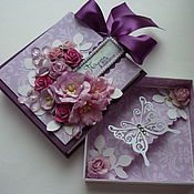 Свадебная коробочка для  денежного подарка "Ажур"