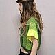  Вязаная кофта кроп-топ "Зеленый акцент", Кофты, Ульяновск,  Фото №1