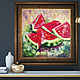 Painting Watermelon still life oil palette knife. Pictures. Yulia Berseneva ColoredCatsArt. Online shopping on My Livemaster.  Фото №2
