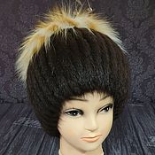 Аксессуары handmade. Livemaster - original item Fur hat made of muskrat fur.( Premium). Handmade.