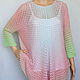 Pullover-poncho silk 'Blue and pink', Pullover Sweaters, Moscow,  Фото №1