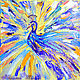 Order 2 paintings with peacocks 'Colorful dance' diptych. Multicolor Gallery. Livemaster. . Pictures Фото №3