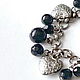 Bracelet with black onyx. Stone. Black, Bead bracelet, Rostov-on-Don,  Фото №1