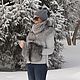 Boa / Cowl. clutch. Fur Scandinavian silver foxes, Scarves, Omsk,  Фото №1