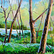 Pintura al óleo de la Primavera en el bosque de Elena. Pictures. Dubinina Ksenya. Ярмарка Мастеров.  Фото №4
