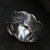 Комплект колец из бронзы с серебром и лунным камнем.Сет колец