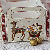 Для дома и интерьера handmade. Livemaster - original item Box of Christmas sweets and Mandarin 