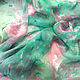 Order Silk Scarf Batik Turquoise Spring Flowering Silk 100%. Silk Batik Watercolor ..VikoBatik... Livemaster. . Scarves Фото №3