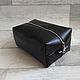 Large black leather cosmetic bag, Beauticians, Moscow,  Фото №1