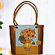 Van Gogh. Leather yellow bag "Sunflowers". Classic Bag. Leather  Art  Phantasy. Online shopping on My Livemaster.  Фото №2