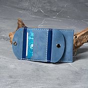 Сумки и аксессуары handmade. Livemaster - original item Wallet folding soft blue color. Handmade.