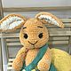 Вязаная игрушка вязаный зайка (кролик). Амигуруми куклы и игрушки. Рыжий кот (магазин вязаных идей). Ярмарка Мастеров.  Фото №6