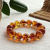 Украшения handmade. Livemaster - original item Bracelet from Baltic amber, color is tea with sparks of the sun inside. Handmade.
