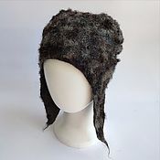 Аксессуары handmade. Livemaster - original item Hat helmet Lamb felted graphite. Handmade.