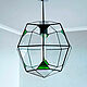 Suspended geometric lamp with green edges. Ceiling and pendant lights. tiffanarium (Tiffanarium). My Livemaster. Фото №4