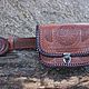 Belt bag with embossed Celtic style. Waist Bag. Cowboy belts and bags. Online shopping on My Livemaster.  Фото №2