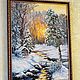 Order Oil painting'winter'winter landscape. OMA-EVA. Livemaster. . Pictures Фото №3