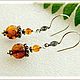 Amber. Earrings 'Space doll' amber silver. Earrings. Frollena II. Natural Baltic amber. My Livemaster. Фото №4
