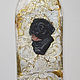 'Pug black ' Decorative panel. Panels. Handmade studio - Anna Aleskovskaya. Online shopping on My Livemaster.  Фото №2
