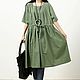 Green casual dress with short sleeve. Dresses. Buykud. Online shopping on My Livemaster.  Фото №2